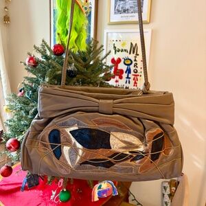 Vintage 80s Statement Convertible Clutch / Shoulder Bag